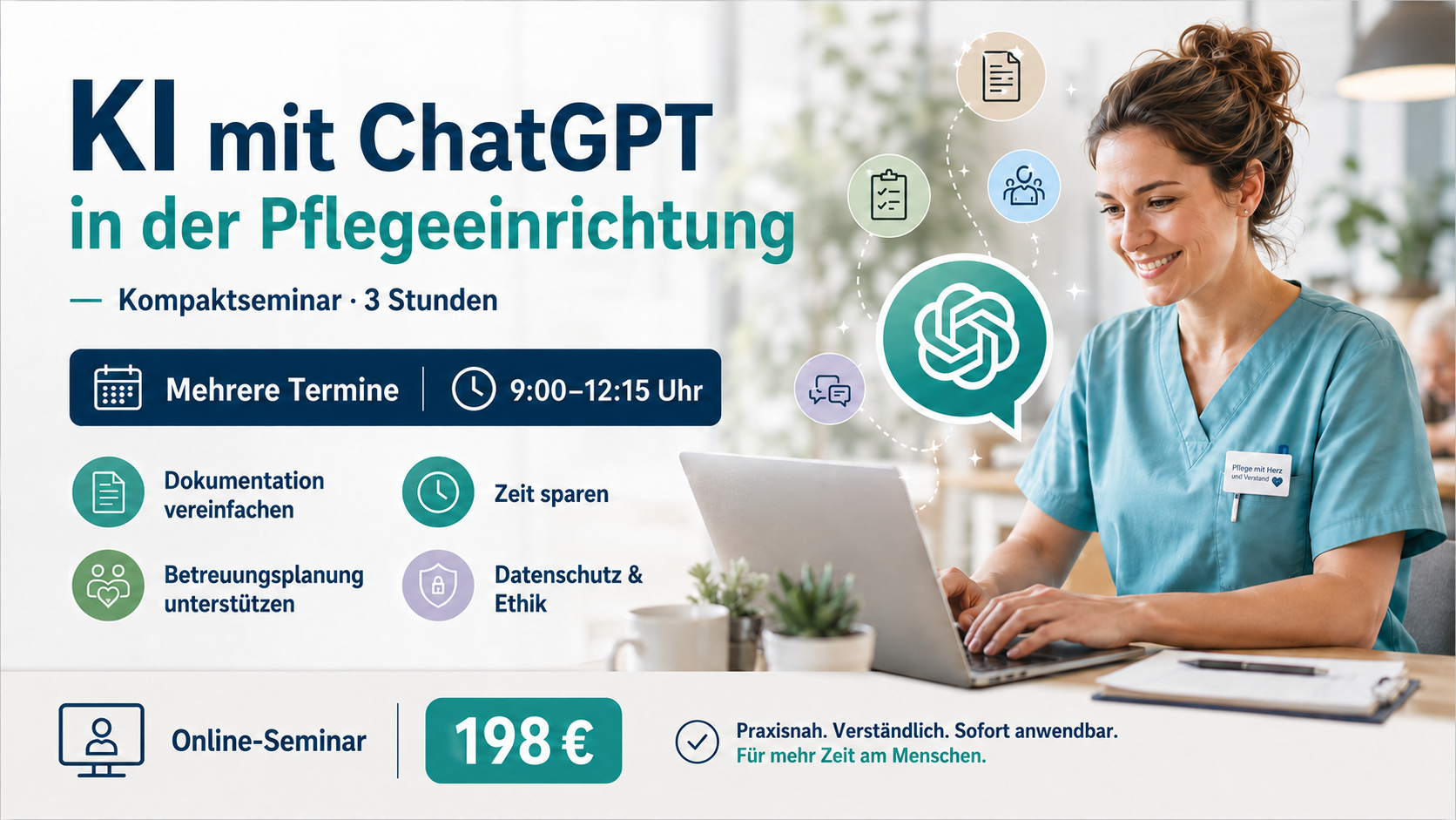Seminar KI ChatGPT in der Pflegeeinrichtung 3 Stunden